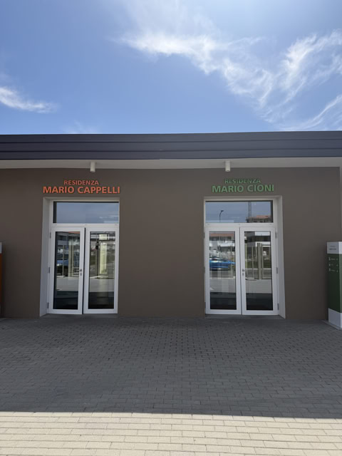 Ingressi frontali alle Residenze Mario Cappelli e Mario Cioni